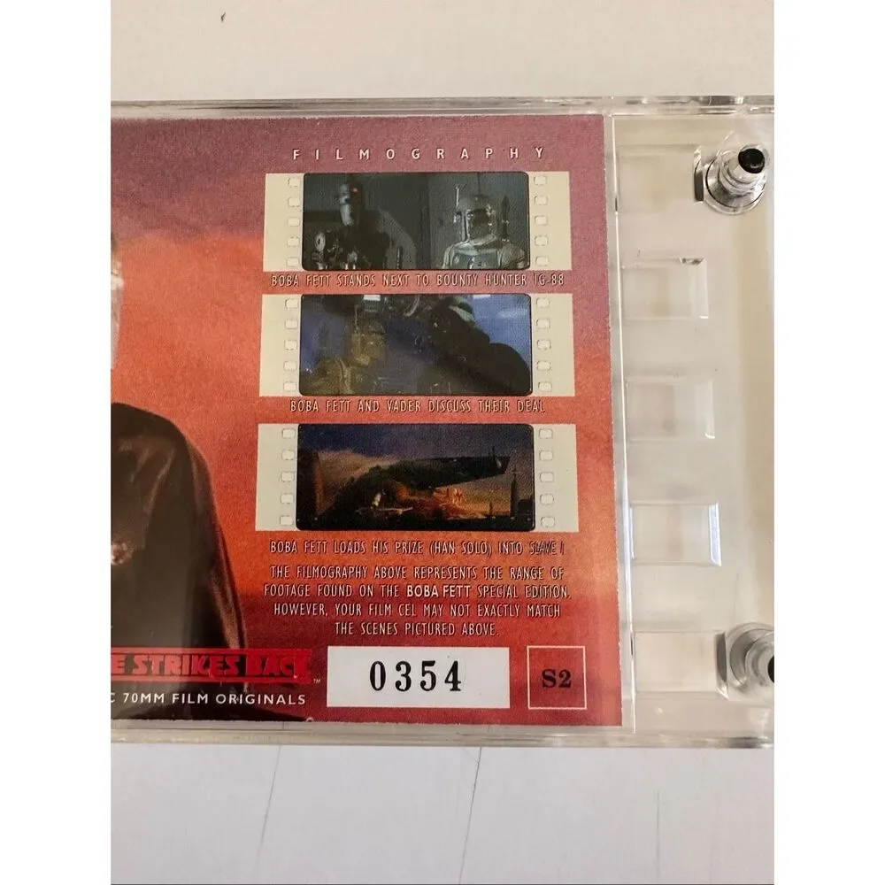 Vintage Star Wars authentic 70 mm film originals. Featuring Han Solo and Boba Fe